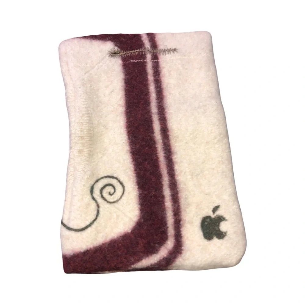 RARE Vtg Wool Apple Logo Laptop Sleeve Tablet Bag Mac Employee Gift
